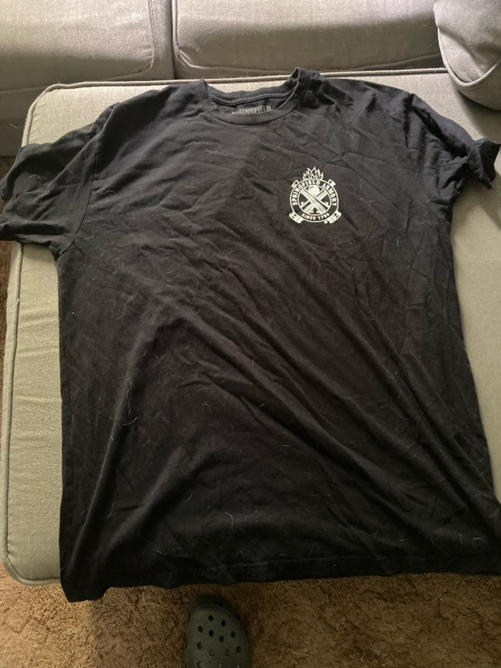 Springfield Armory Black Crew Neck Graphic Men’s T-Shirt XL